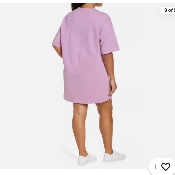 Nike Womens Fuchsia Glow Plus Size  Cotton T-Shirt Dress Material : 100% COTTON - Picture 3 of 10